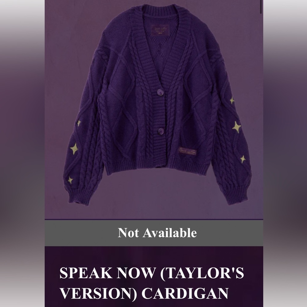 Authentic Purple Speak Now Taylor’s Version Cardigan NWT